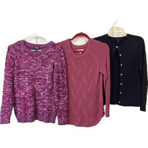 Lands’ End & Sonoma Sweater Bundle – 3 Quality Knits, XS/P